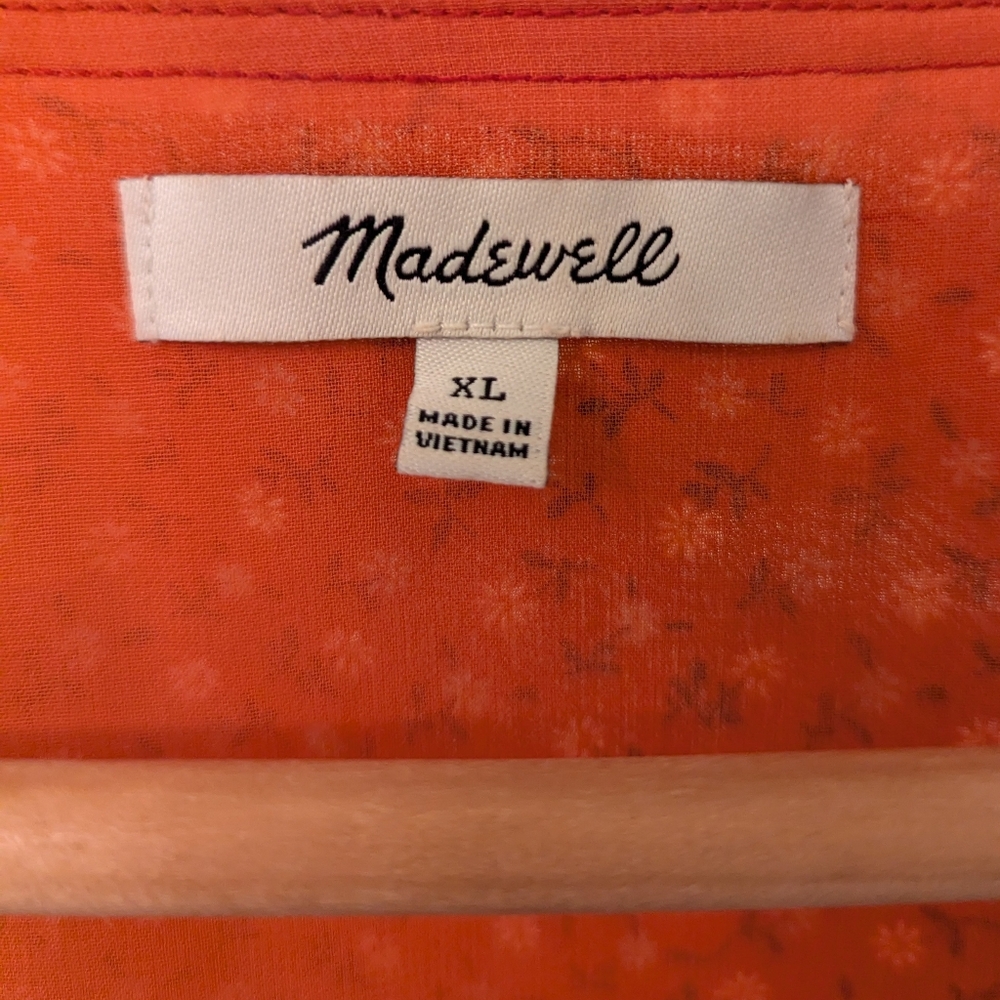 Madewell Smocked-Waist Georgette Top In Micro Floral - Picture 5 of 6